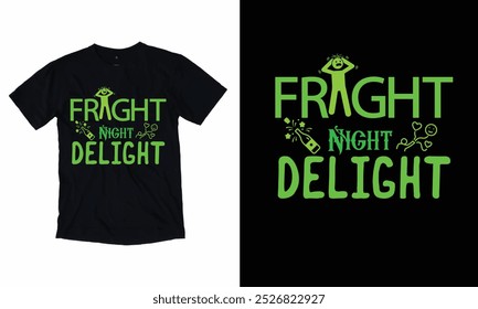 Fright Night Delight Halloween t-shirt design