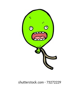 frightened balloon cartoon
