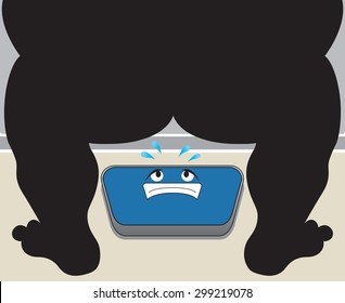 Frightened Bathroom Scales