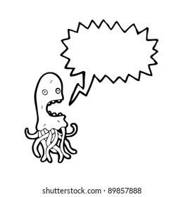 frightened cartoon jellyfish