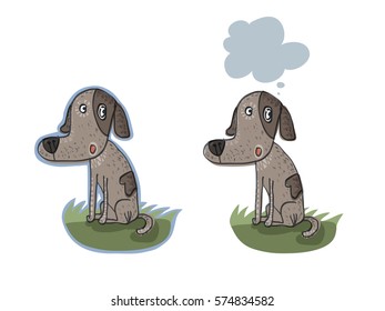 Frightened Dog