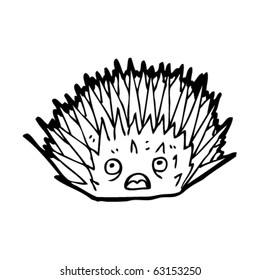 frightened hedgehog cartoon