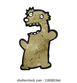 caricatura de un oso asustado