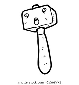 frightened mallet cartoon