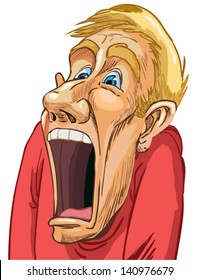 frightened man
