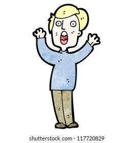 frightened man cartoon