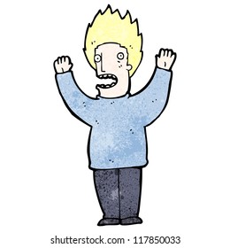 frightened man cartoon