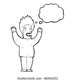 frightened man cartoon