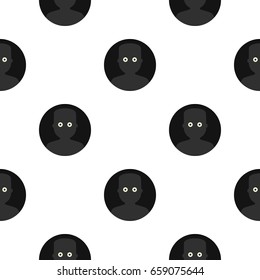 Frightened man in the darkness pattern seamless for any design vector illustration