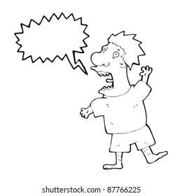 frightened man screaming cartoon,