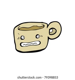 frightened mug cartoon