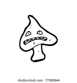 frightened mushroom cartoon
