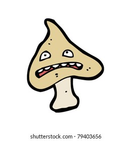 frightened mushroom cartoon
