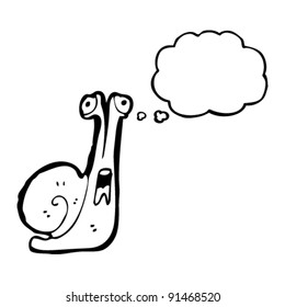 frightened  snail cartoon