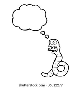 frightened snake cartoon