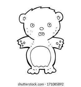 dibujos animados de osos de peluche asustados