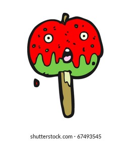 frightened toffee apple cartoon