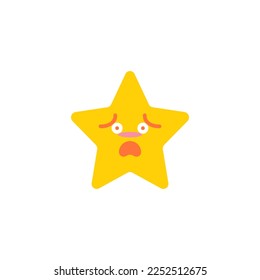 Un temible vector de emoticono de estrella amarilla que se puede usar para muchos de sus propósitos de ilustración