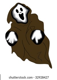 Frightful howling luminous ghost