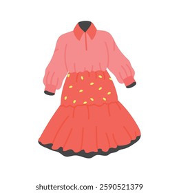Frill maxi vector design in modern design style