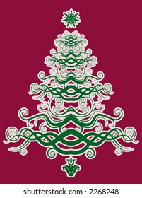 Frilly vector Christmas tree