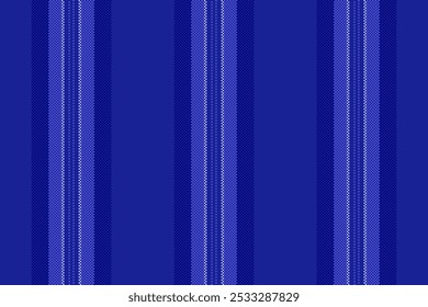 Frimary stripe lines vertical, wealth background vector pattern. Sold fabric textile seamless texture in blue and light colors palette.