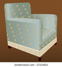 fringed armchair
