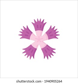Icono plano de diananuro con bordes finos aislado en fondo blanco