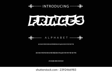 Fringes Graffiti font text effect, spray and street text style