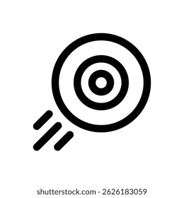 Frisbee. Editable stroke vector icon.