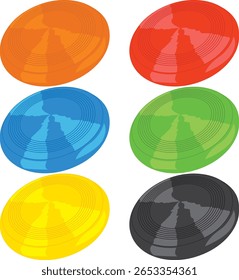 frisbee, Flying Disc vector drawing.