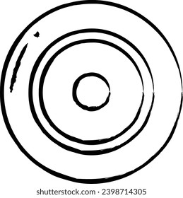 Frisbee hand drawn vector illustration