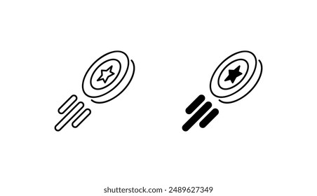 Frisbee icon design with white background stock illustration