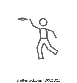 Frisbee line icon.