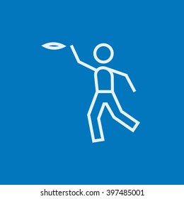 Frisbee line icon.