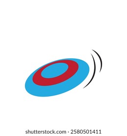 frisbee logo  icon illustration flat