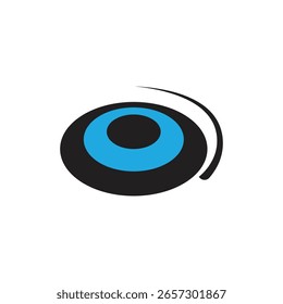 Ilustración de icono de logotipo de frisbee plana
