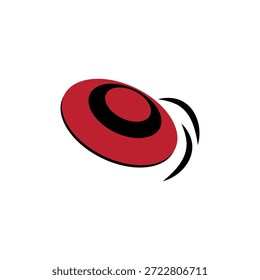 ícone de logotipo frisbee ilustração plana