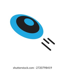 ícone de logotipo frisbee ilustração simples plana