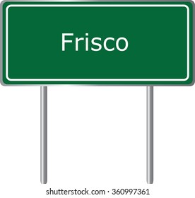 Frisco , Colorado , road sign green vector illustration, road table, USA city