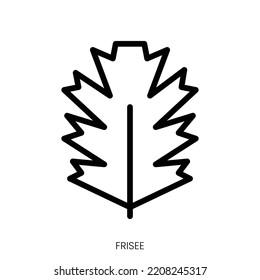 frisee icon. Line Art Style Design Isolated On White Background