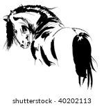 frisian stallion vector