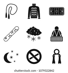Frisky icons set. Simple set of 9 frisky vector icons for web isolated on white background