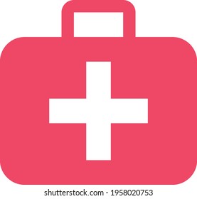 Frist aid kit symbol design icon sign red white
