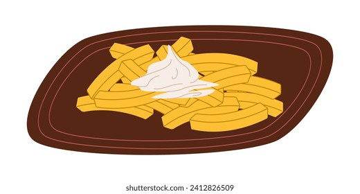 frites traditional food belgium made from potato and fried eaten with mayonnaise delicious snack fast food