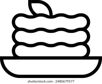 fritter icon. Thin linear style design isolated on white background