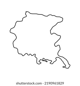 Friuli venezia giulia Map. Region of Italy. Vector illustration.