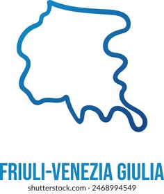 Friuli-Venezia Giulia smooth abstract shape map