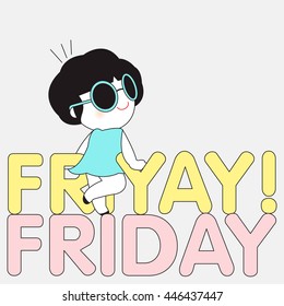 Friyay Friday Character Card illustration