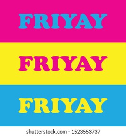 Friyay friday square banner vector